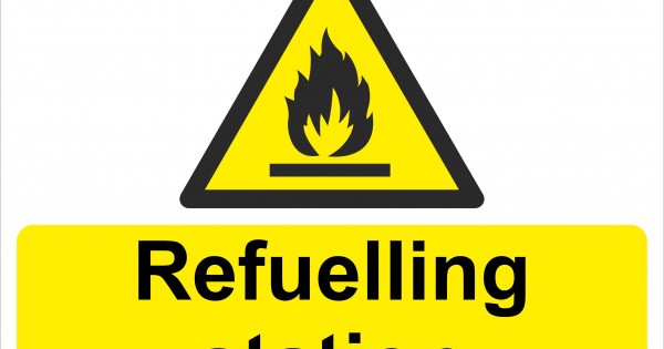 Hazard Sign - Refueling Station Safety Sign
